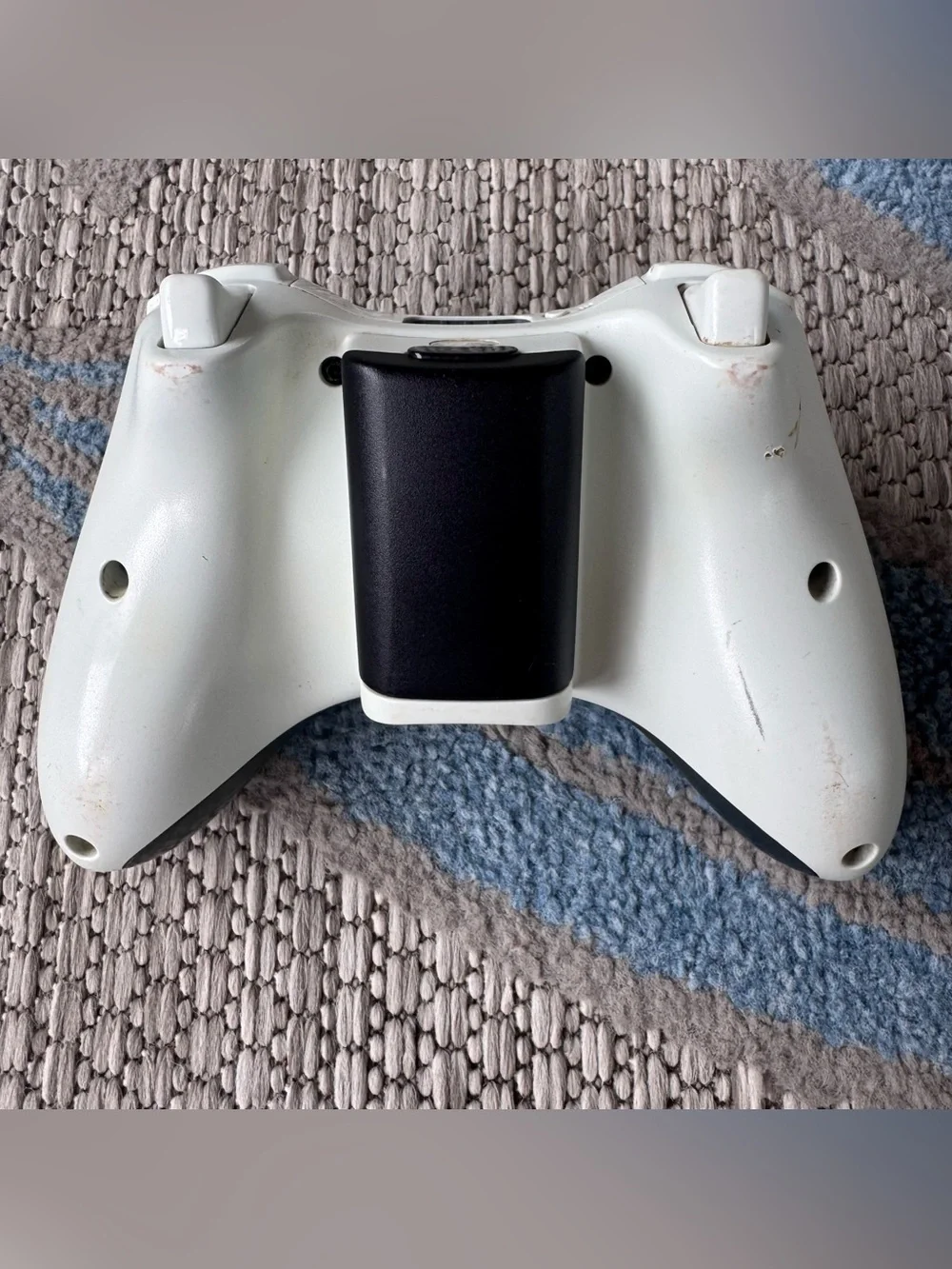 OEM Microsoft Xbox 360 Wireless Controller White & Grey Battery